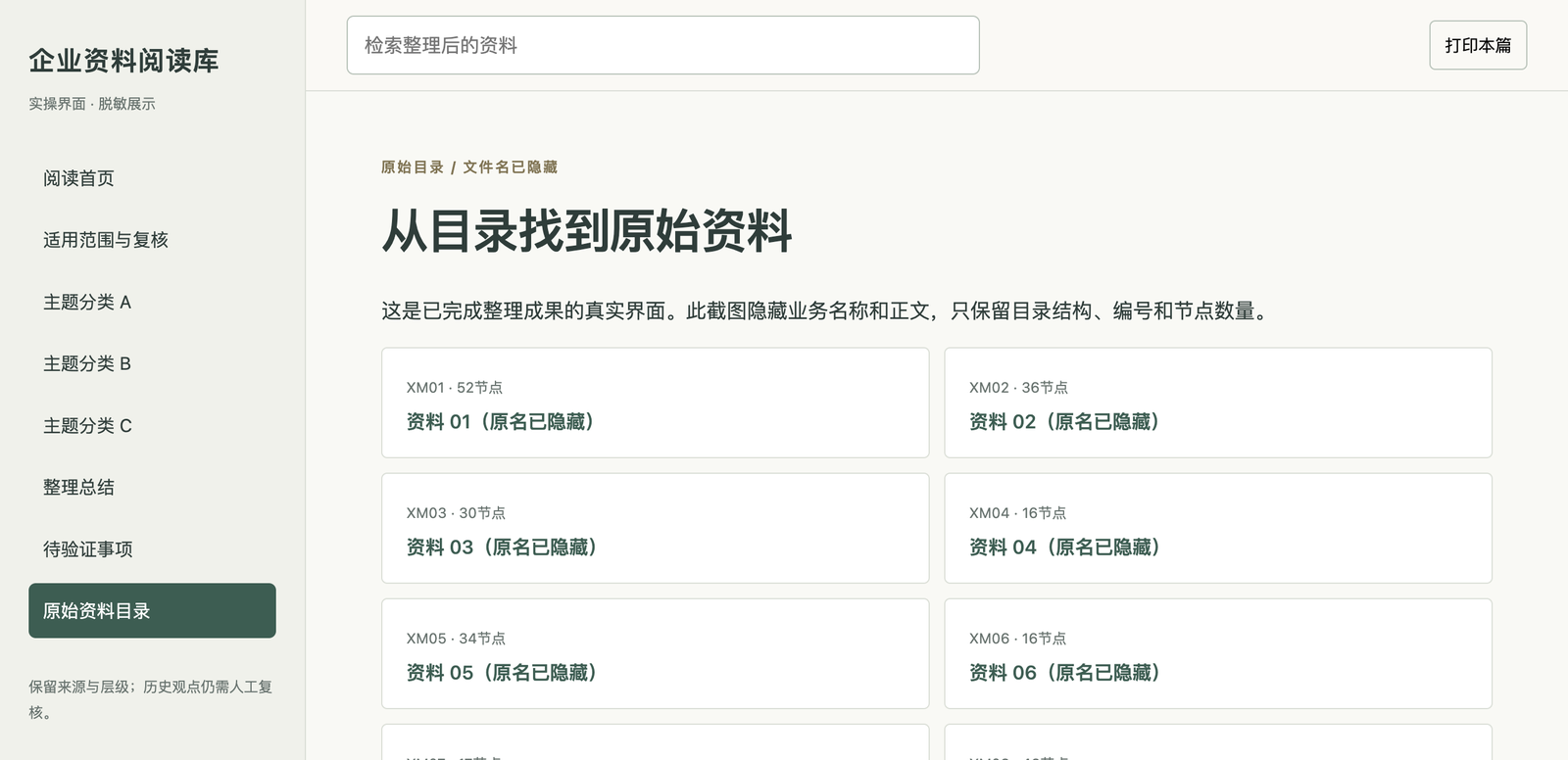 脱敏后的企业资料目录